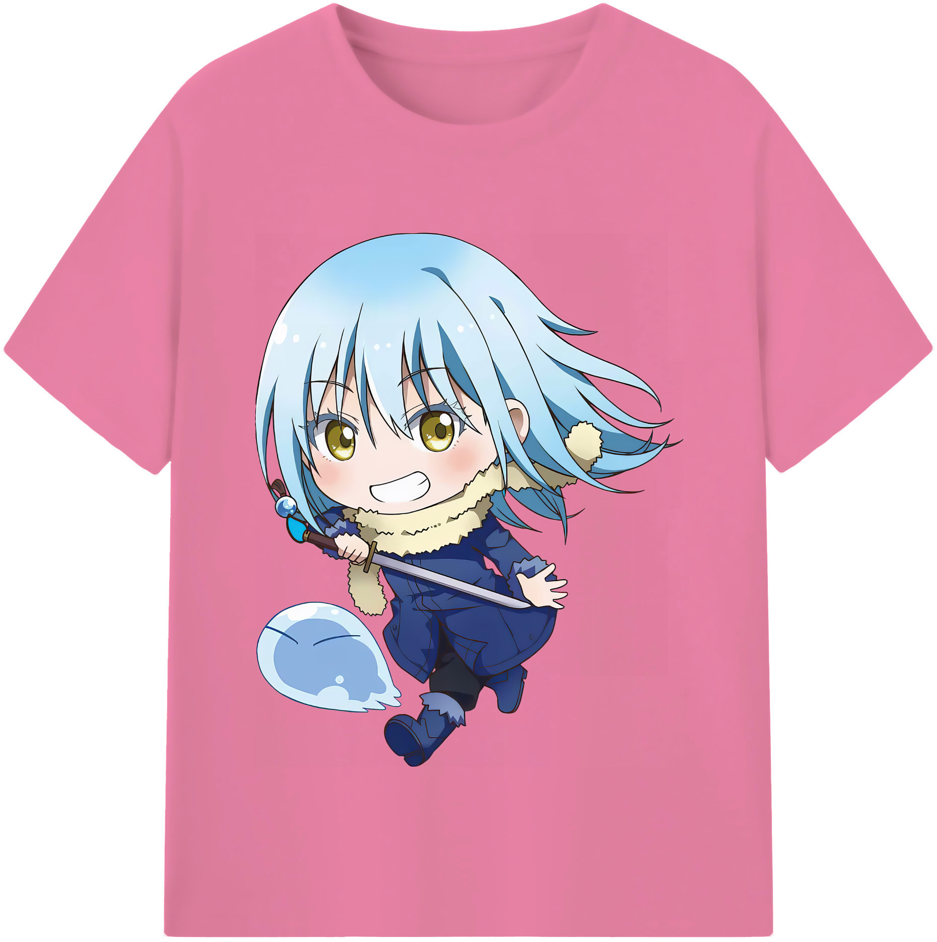 （画像用） 転スラ Regarding Reincarnated to Slime 綿100％半袖Tシャツ（フロントプリント）